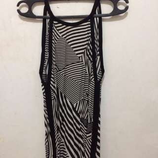 Black n white Halter Neck Zara
