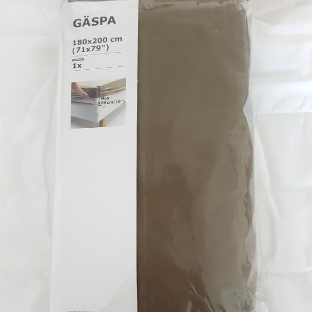 3x Bnib Ikea Bed Linens Gaspa King Fitted Bedsheet 2 Bolster Covers Furniture Home Decor On Carousell