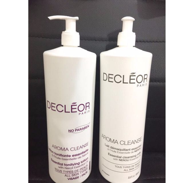 Decleor Aroma Cleanse Essential Milk & Tonifying Lotion (Salon Size) 1000ml/33.8oz (Last Set!!), Beauty & Personal Care, Face, Face Care on Carousell
