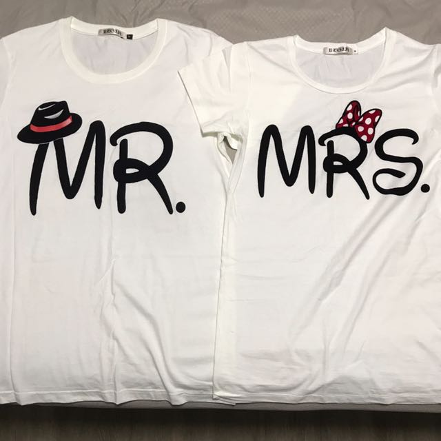 Mr & Mrs T-Shirt, Women'S Fashion, Tops, Shirts On Carousell