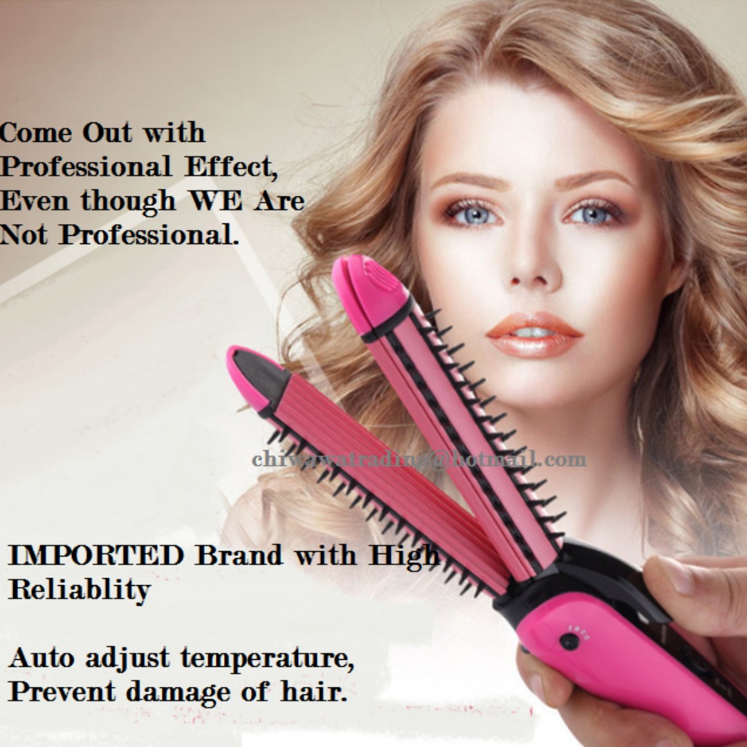 NHC 8890 3 in 1 NOVA Electric Curler Roller Hair Straightener