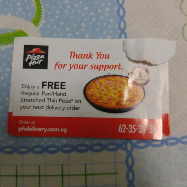 Pizza Hut Delivery Free Regular Pizza, Tickets & Vouchers, Vouchers on
