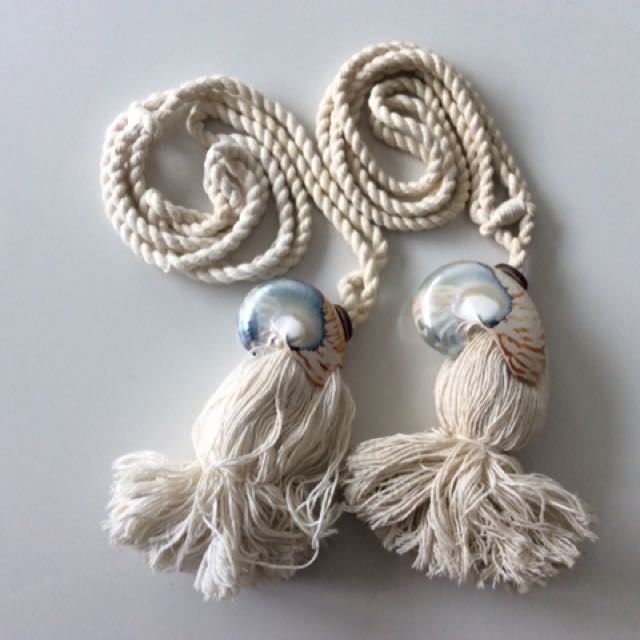 Sea Shells Curtain Tie Backs Furniture Home Decor On Carousell