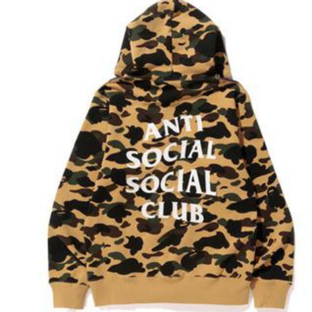 anti social social club bape hoodie