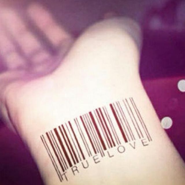 barcode tattoo wrist for girls