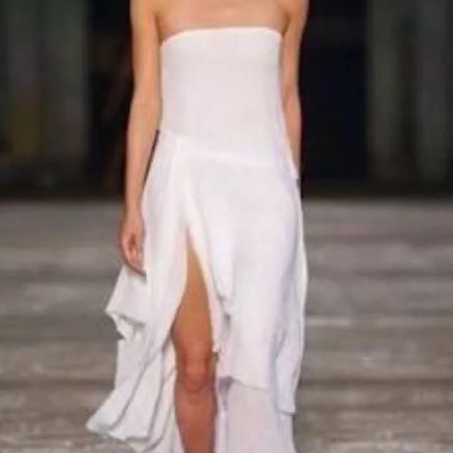 bec and bridge white wing dress