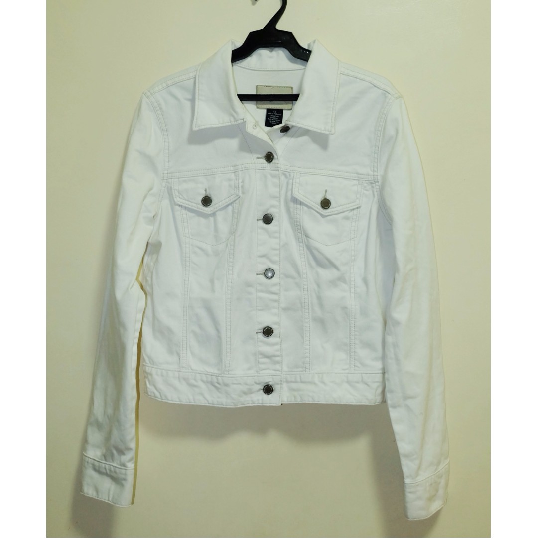 calvin klein white denim jacket