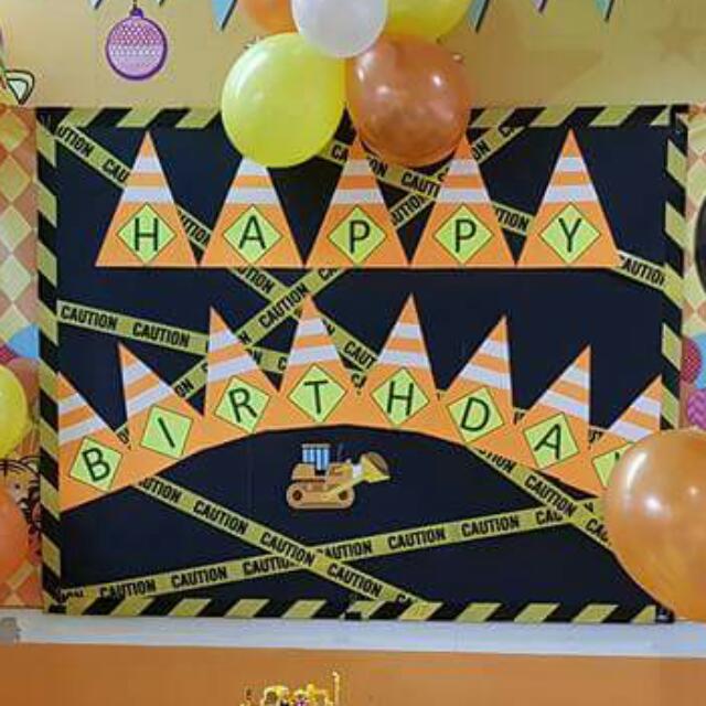 Construction Theme Happy Birthday Backdrop Everything Else