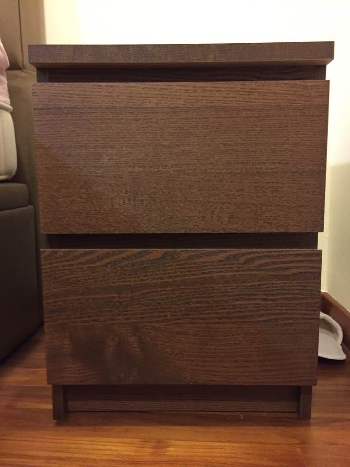 Ikea Kullen Bedside Table Chest Of 2 Drawer Excellent Condition