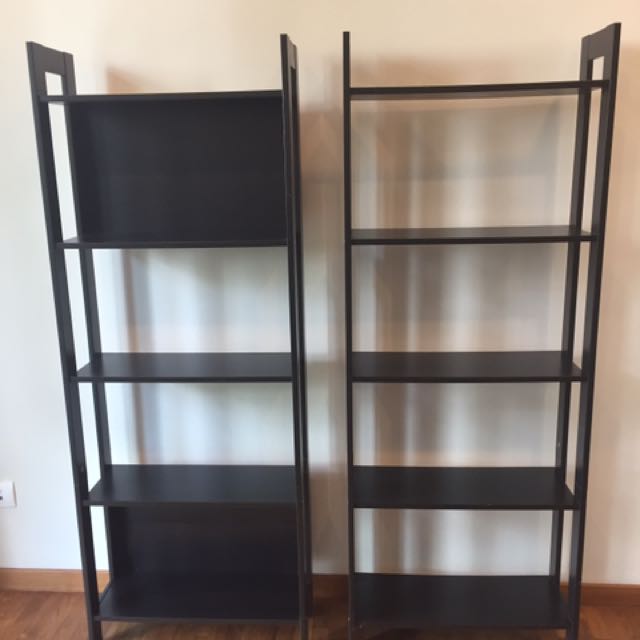 LAIVA Bookcase, black-brown, 24 3/8x65 - IKEA