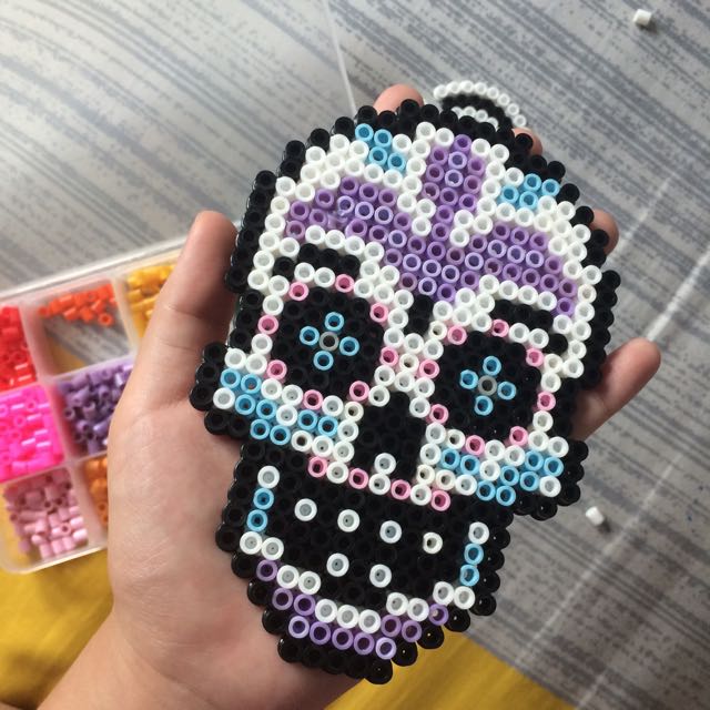 MTO] Perler Bead Sugar Skull, Hobbies Toys, Stationery Craft