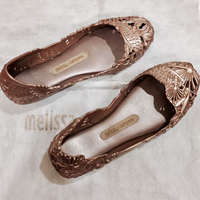 rose gold flat shoes