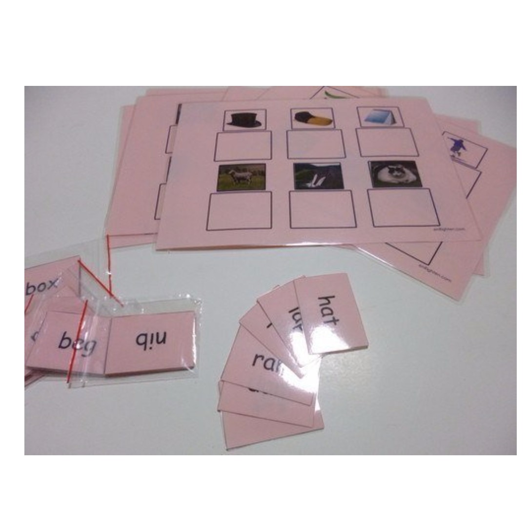 MONTESSORI PINK SCHEME - PHONICS - PICTURE SHEETS WITH NAME TAGS ...