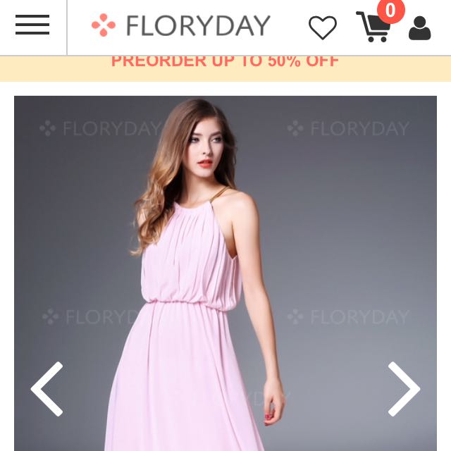 Reserved FloryDay Pink Chiffon Sleeveless Maxi Dress Women s Fashion Muslimah Fashion Dresses on Carousell