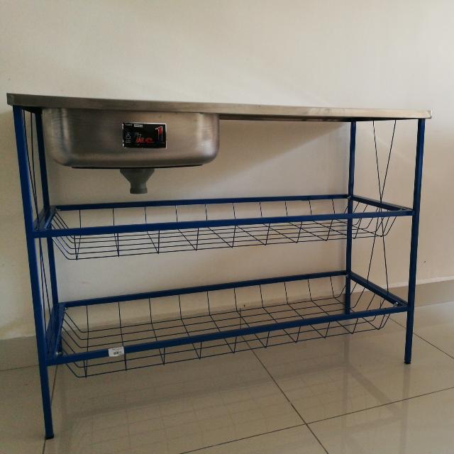 Portable Kitchen Sink With Racks Kitchen Appliances On Carousell