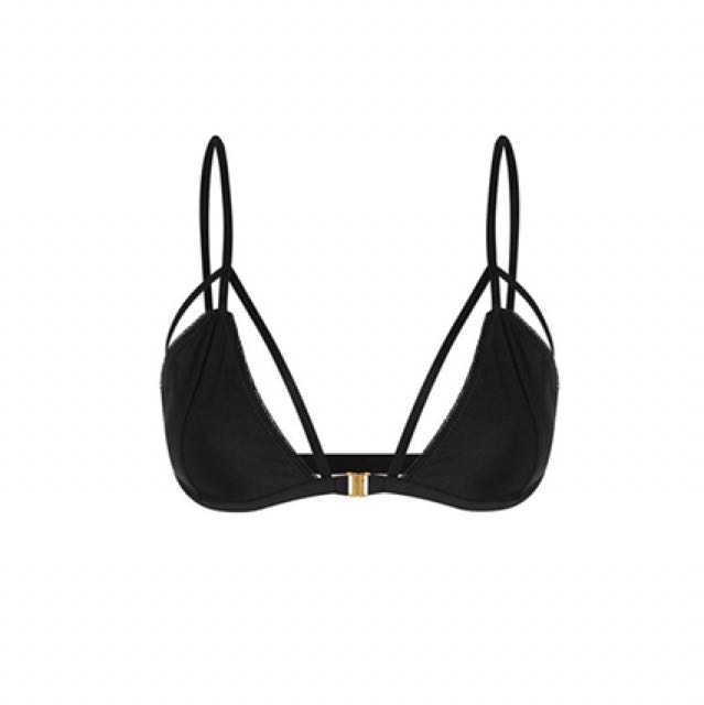 plain black bralette
