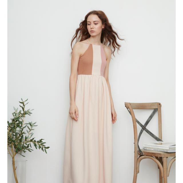 Maxi dress fitted waist clearance