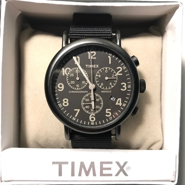 Timex weekender top chronograph black