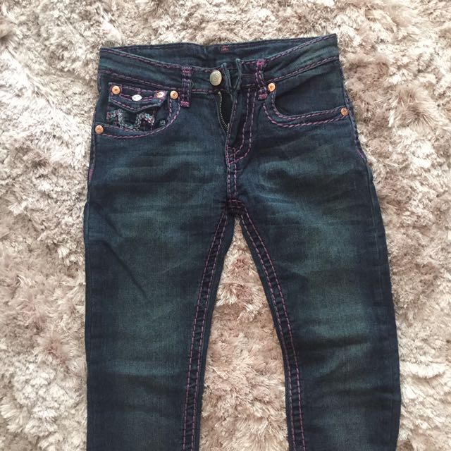 purple true religion jeans