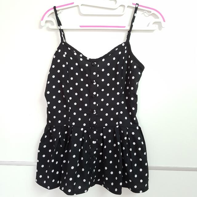 polka dot spaghetti strap top