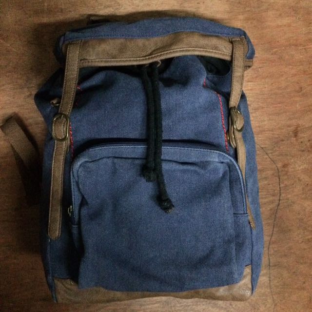 zalora canvas backpack