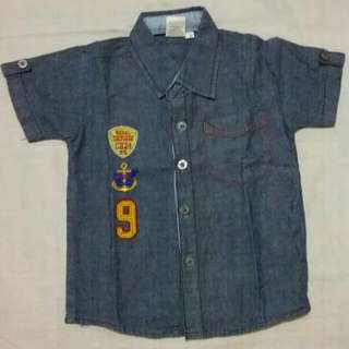 Kemeja Denim ( Merk Hipofant Usia 6 - 12 Tahun )