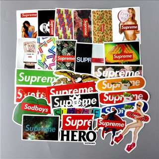 60pcs/lot Supreme Stickers High Quality Waterproof PVC
