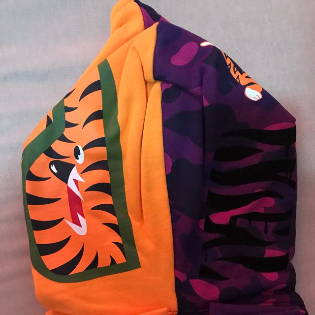 Purple and hotsell orange bape hoodie