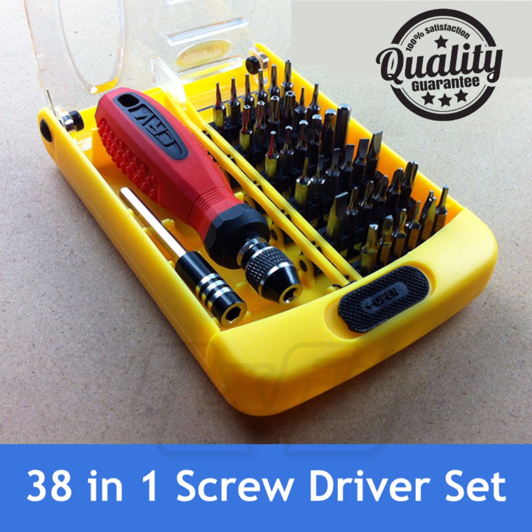 * Compact 38 in 1 Screw Driver Set (Interchangeable precise manual tool