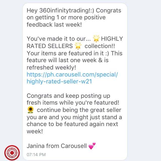 Feedback from Carousell (Category: Community) located in Quezon City. Submitted by infinitytrading (Listing ID 107131371, Image 1). Description: .