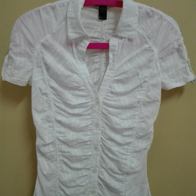 MNG Casual Wear White Top