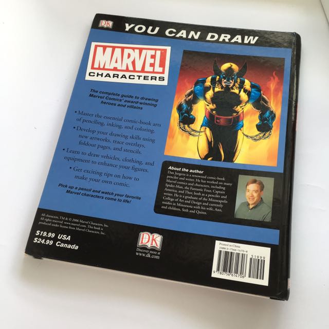 You Can Draw Marvel Characters By Dan Jurgen Books Stationery