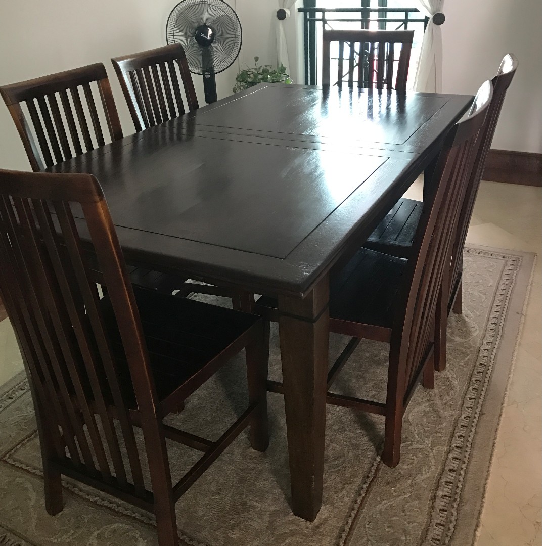 6 Seater Dining Table(Burmese teak wood), Furniture & Home Living