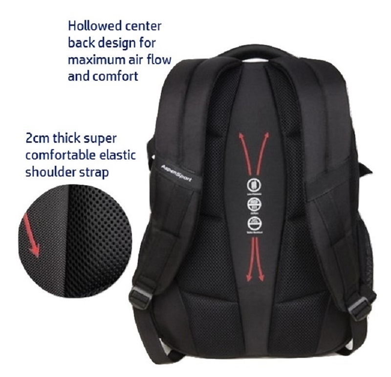 AspenSport High Q Canvas Polyester Backpack Small Black Men s Fashion Bags Backpacks on Carousell