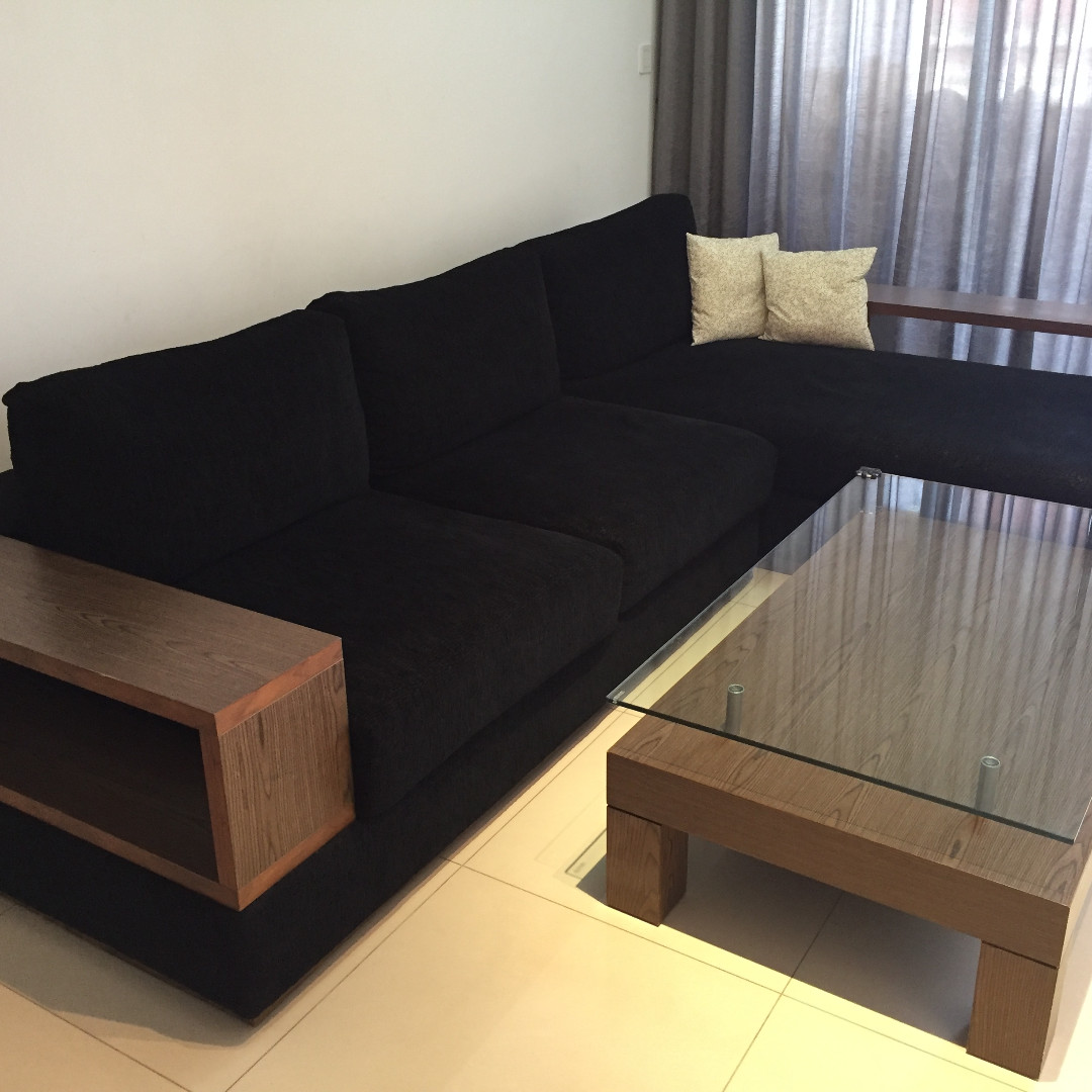 Cellini Lshaped Sofa + Coffee table, Furniture & Home Living