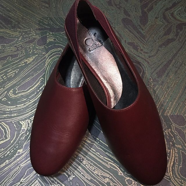 calvin klein burgundy shoes