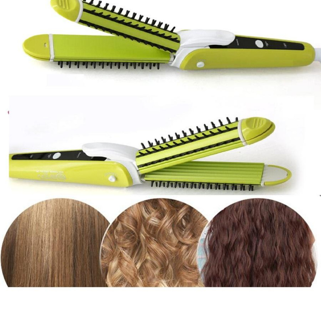 Nu 3 In 1 Hair Straightener Wave Curler Hot Corn Perm Iron Health