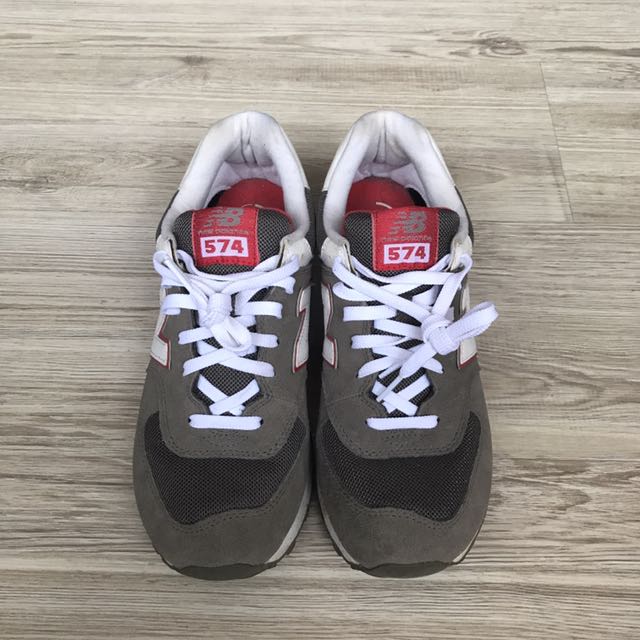 Original New Balance 574 Grey White Red