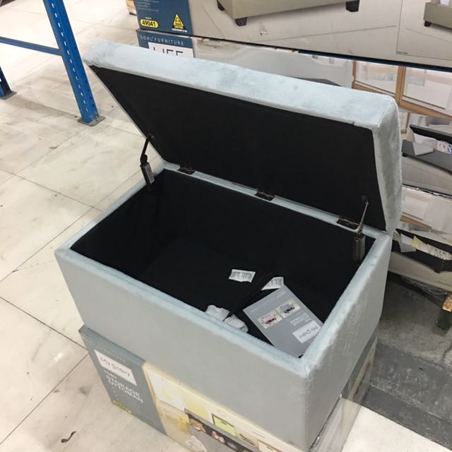 SOHL Furniture Storage Ottoman In Light Grey From Australia