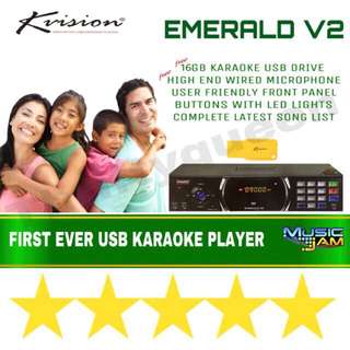 ✅⭐️Kvision Emerald V2 DVD Karaoke Player with FREE USB & Mic