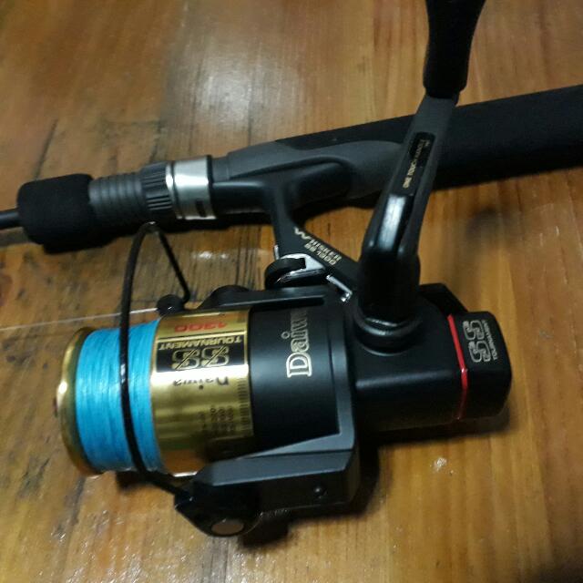 Daiwa SS1300 Spinning Reel And 5'6 Solid Carbon Custom Rod, Sports  Equipment, Fishing on Carousell