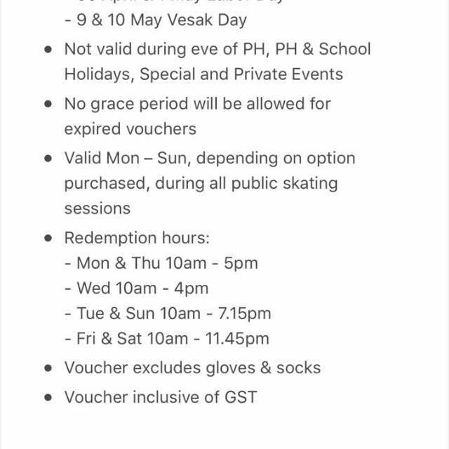 Ice Skating Ticket Jcube The Rink, Tickets & Vouchers, Event Tickets