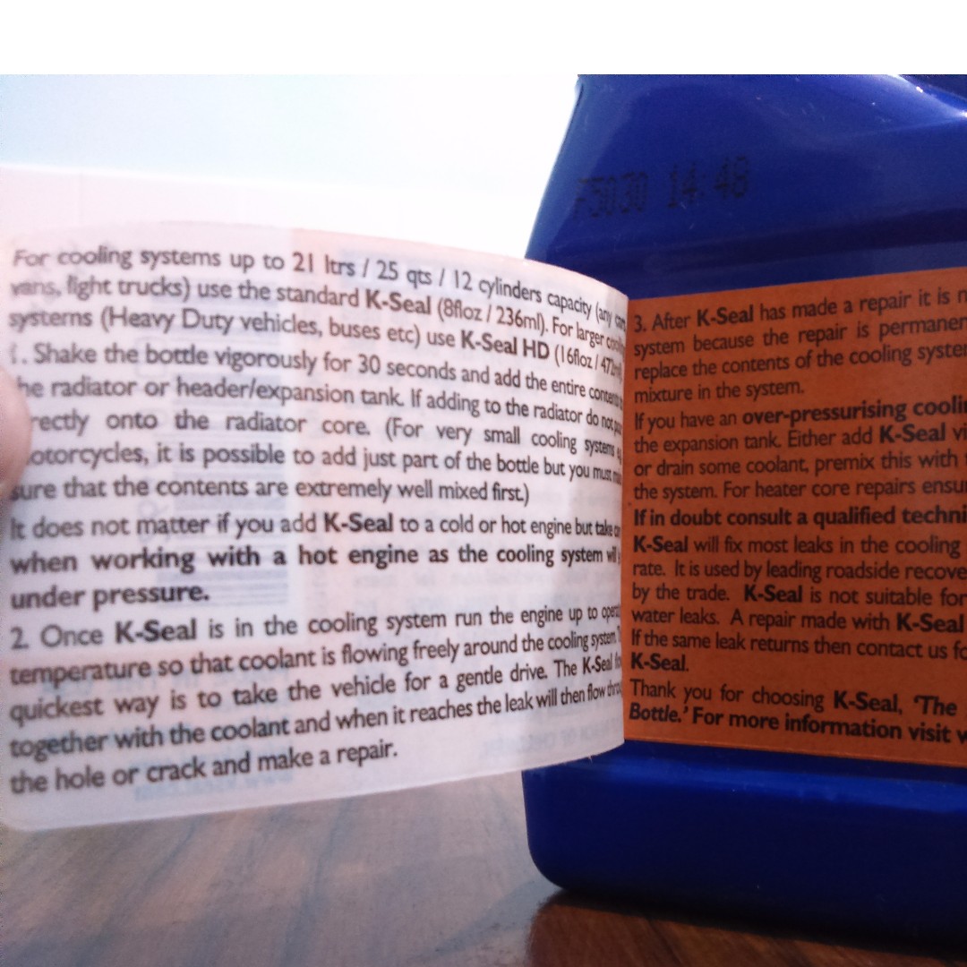 K Seal Head Gasket & Radiator Stop Leak, Motorbikes on Carousell