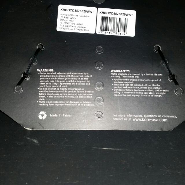 kore riser bars