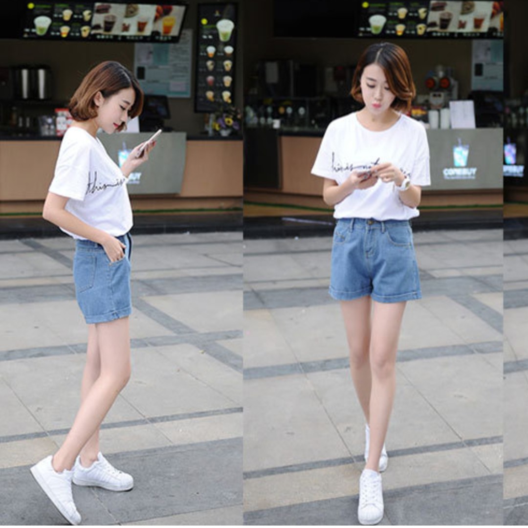 Korean high waisted shorts discount