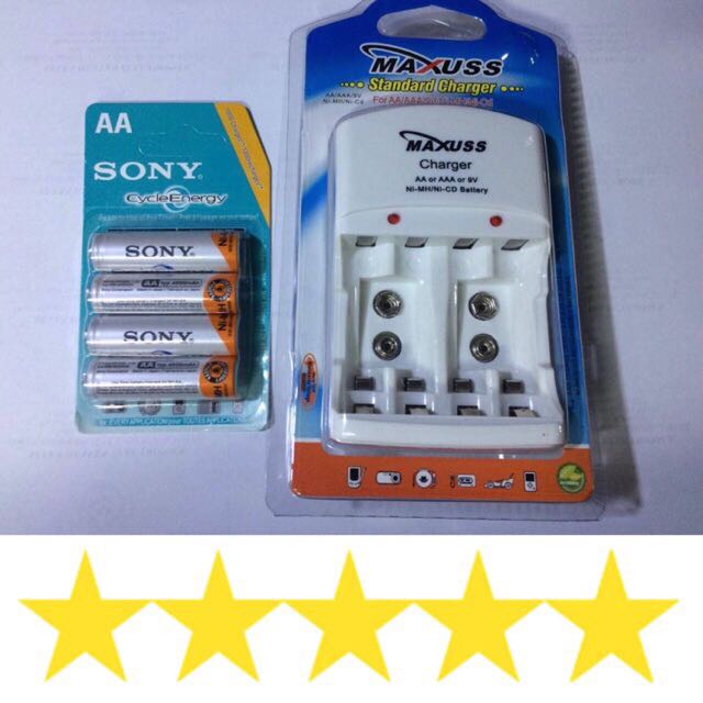 ✅⭐️Rechargeable battery & charger COMBO (Category: Chargers) located in Manila. Submitted by chabachaba (Listing ID 107458684, Image 1). Description: .