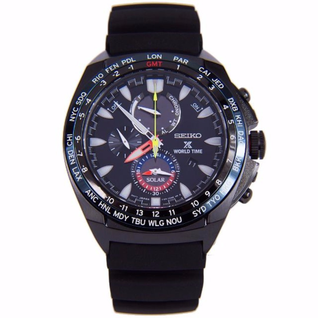 seiko men's prospex world time solar