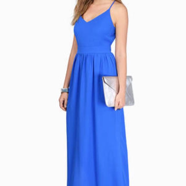 TOBI X Back Maxi Dress (Blue), Women's Fashion, Dresses & Sets, Dresses on  Carousell