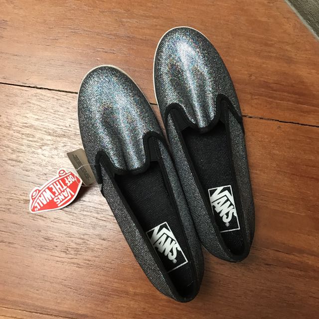 vans glitter slip ons