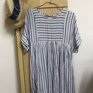 Pull&bear 夏日藍白條紋洋裝